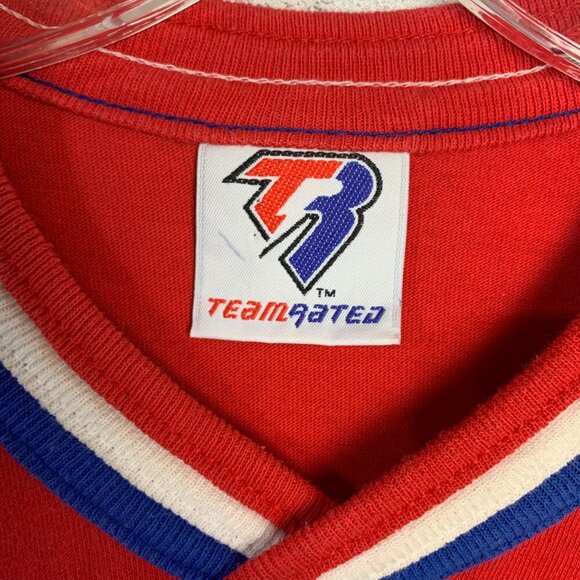 New York Rangers Vintage Jersey V-Neck Short Sleeve Shirt - Picture 8 of 15